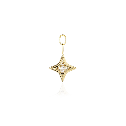 Anhänger ANNA Signature Star in Gelbgold mit Diamant für Halsketten und Ohrringe