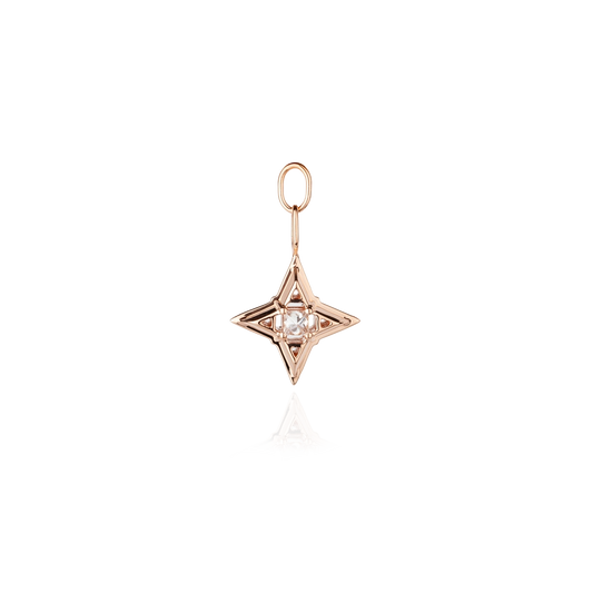 Anhänger ANNA Signature Star in Roségold mit Diamant für Halsketten und Ohrringe
