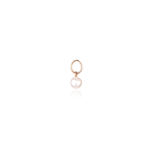 Freisteller Anhänger SEA MINI in Rosegold mit weißer kleiner Perle