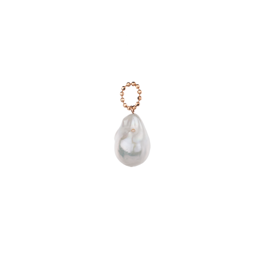 Perlenanhänger mit braunen Diamanten und Roségold