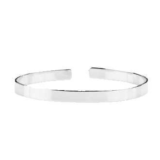 ANNA Armreif Empty in Sterling Silber mit Gravur