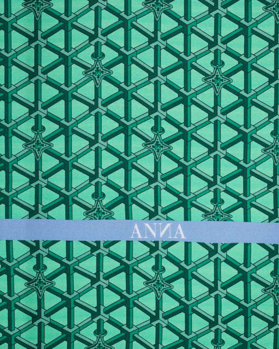 Seidentuch ESTELLA Grün & Blau