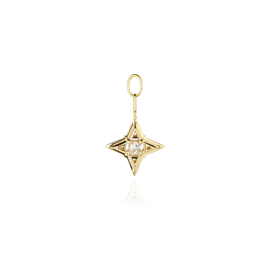 Anhänger ANNA Signature Star in Gelbgold mit Diamant für Halsketten und Ohrringe