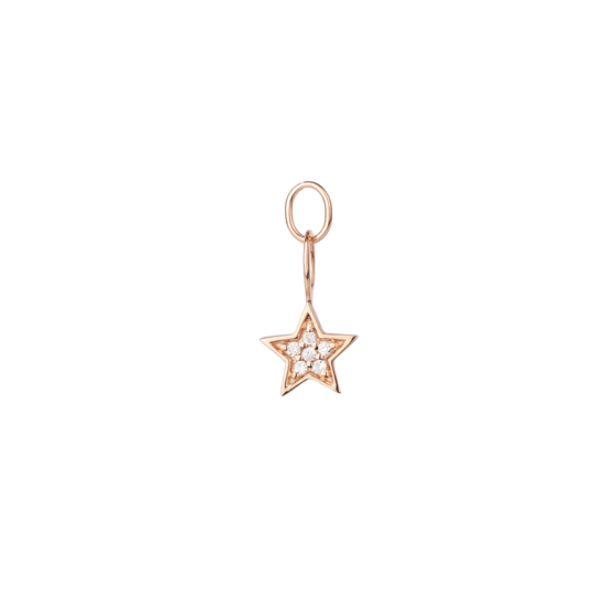 Anhänger Alice in Rosegold mit weißen Diamanten Vorderansicht