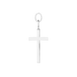 Vorderansicht von ANNA Anhänger TOMMY mit Kreuz Symbol und weißen Diamanten in 925 Sterling Silber