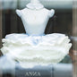 ANNA Doll Nummer 21 in Weiß mit blauen Streifen Vorderansicht