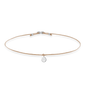 Vorderansicht von Armband mit Smiley Anhänger in 925 Sterling Silber 