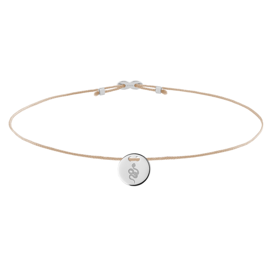 Armband mit Sterling Silber Anhänger mit Schlange graviert