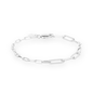 Gliederarmkette mit unterschiedlichen Gliederstärken in Sterling Silber Vorderansicht