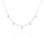 Vorderansicht von ANNA Halskette Leona in 18 KT Gelbgold mit 11 weißen Diamanten 