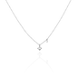 Vorderansicht von ANNA Halskette Leona Petite in Weißgold mit zwei Diamanten