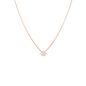 Filigrane ANNA Halskette in Roségold mit Diamantanhänger Vorderansicht