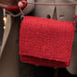 Rote Handtasche aus Baumwolle mit Schlüsselkette in Sterling Silber 