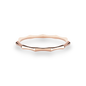 Vorderansicht von zartem Ring in 18 KT Roségold in Bambus-Optik 