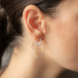 Ohr von Frau mit Anhänger Emotion für Ohrringe in Silber