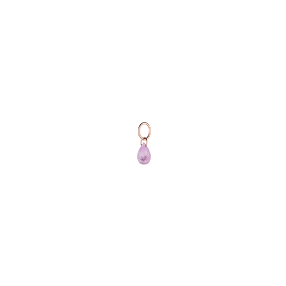 Anhänger ROXY in Roségold mit pinkem Saphir für Ohrringe und Halsketten