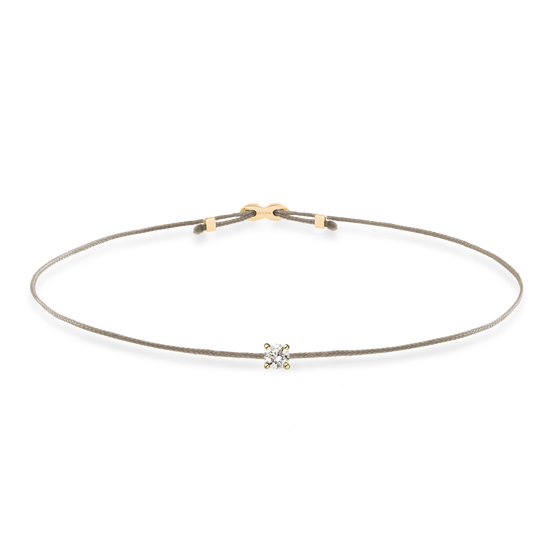 Freisteller Armband SOUL mit weißem Diamant in Gelbgold