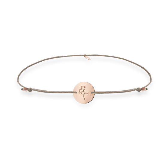 Vorderansicht von Armband ZODIAC mit Sternbild in Kooperation von ANNA und The Uranian Approach in Roségold