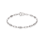 Gliederarmkette mit mehreren weißen Diamanten