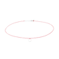 Halskette LEXI mit rundem Silber Anhänger und rotem Stoffband