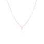 Freisteller Halskette MELINDA in Roségold mit weißem Diamant