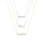 Halsketten in Roségold, Weißgold und Gelbgold mit persönlicher Schrift oder Namen, mit weißen Diamanten 
