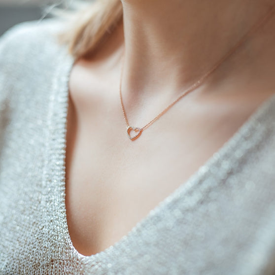 Halskette VALENTINA 12mm mit Diamanten