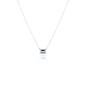 Freisteller Vorderansicht Halskette PAULA mit Aquamarin in Roségold
