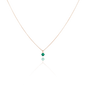 Freisteller von Halskette SOUL in Roségold mit Smaragd Anhänger