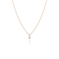 Freisteller Halskette SOUL mit weißem Diamanten in Gelbgold