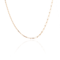 Gliederhalskette mit unterschiedlicher Gliederstärke in Roségold Vorderansicht