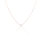 Freisteller Halskette Sea Mini in Roségold mit weißer Perle in Vorderansicht