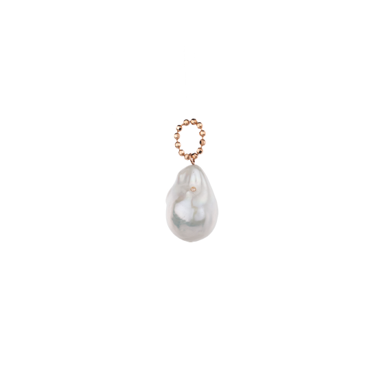Perlenanhänger mit braunen Diamanten und Roségold