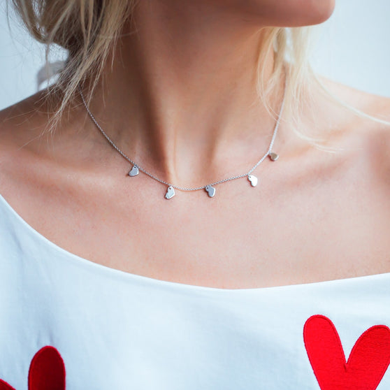 Necklace ALINA 6 hearts